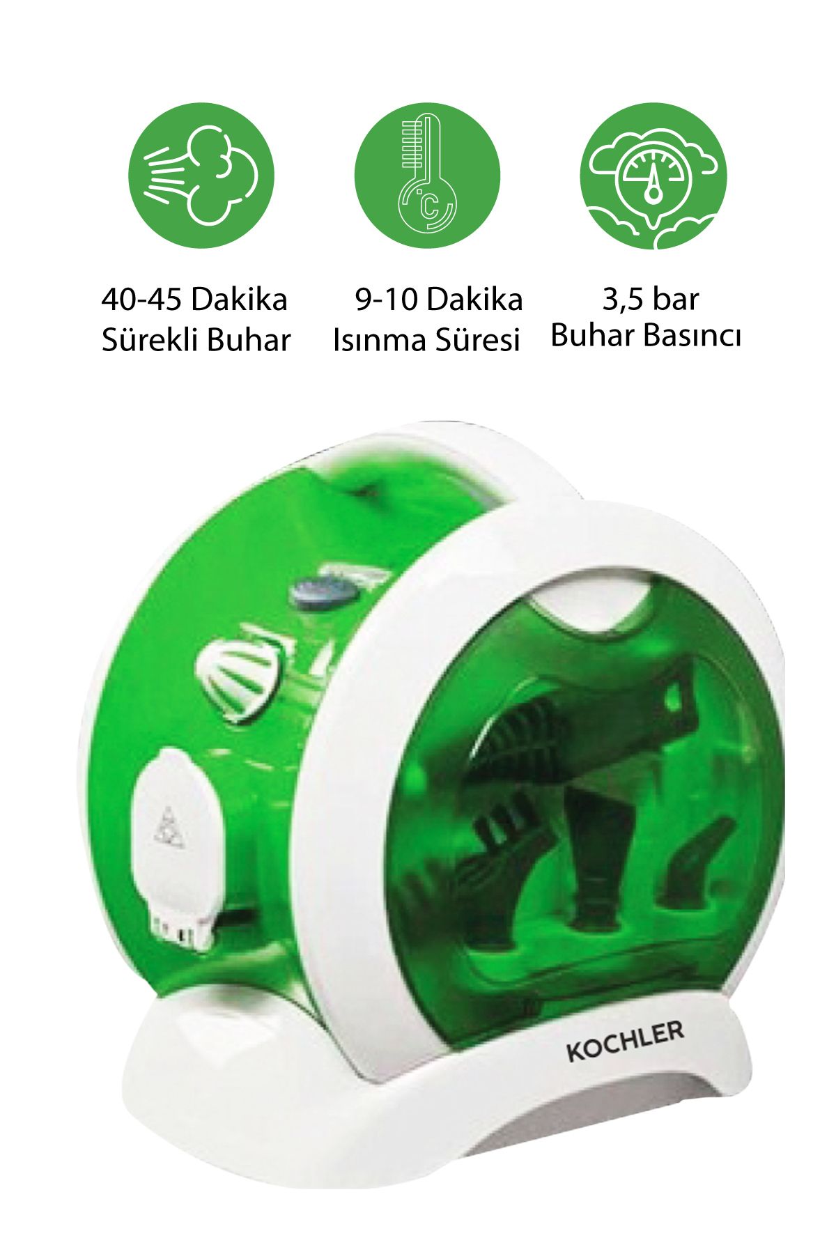 kochler 1.2L Tanklı 1500W Buharlı Temizleyici – Zemin, Cam, Mutfak ve Banyo İçin kochler 1.2L Tanklı 1500W Buharlı Temizleyici – Zemin, Cam, Mutfak ve Banyo İçin