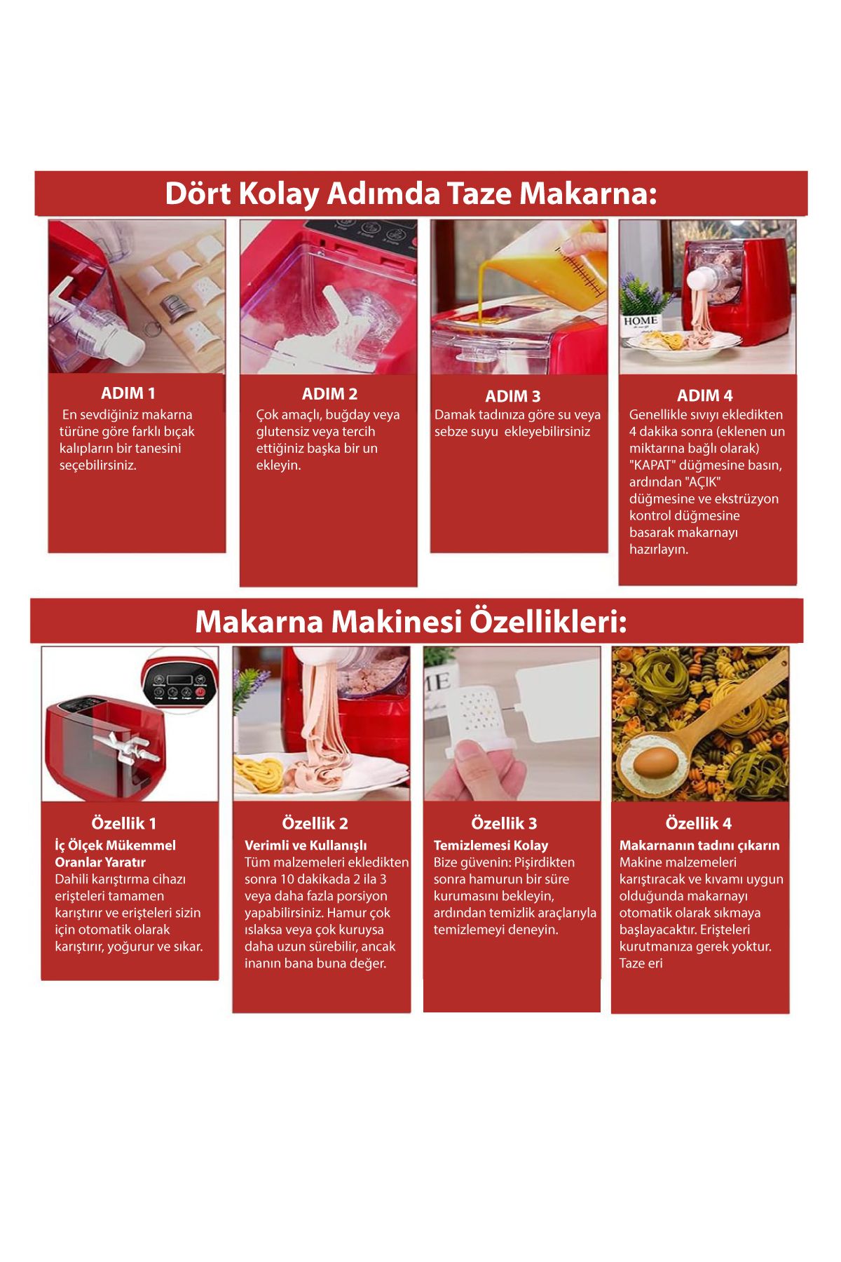kochler Pratik Otomatik Makarna ve Erişte Yapma Makinesi kochler Pratik Otomatik Makarna ve Erişte Yapma Makinesi