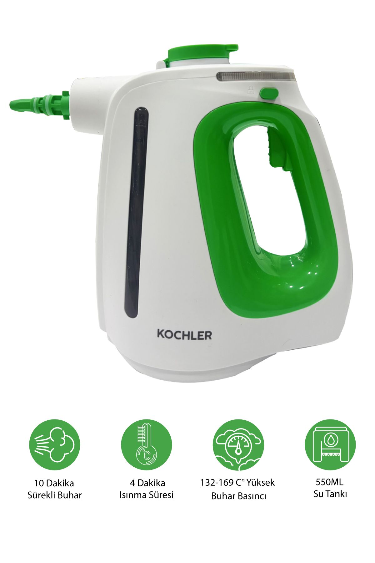Kochler WHL-622B 2-in-1 Buharlı Temizlik Makinesi – El Tipi ve Mop Başlıklı, Yüksek Güçlü, Çok Amaçlı ve Kom Kochler WHL-622B 2-in-1 Buharlı Temizlik Makinesi – El Tipi ve Mop Başlıklı, Yüksek Güçlü, Çok Amaçlı ve Kom