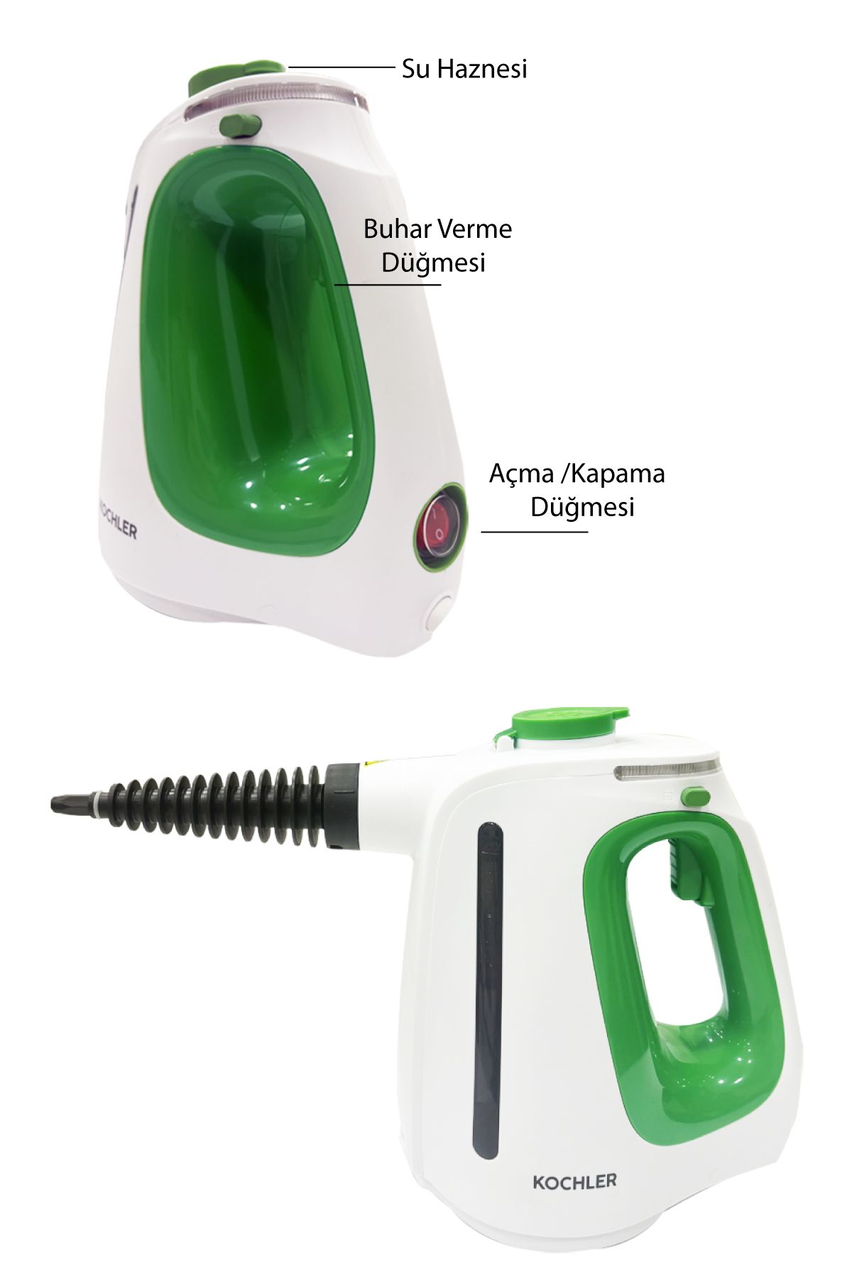 Kochler WHL-622B 2-in-1 Buharlı Temizlik Makinesi – El Tipi ve Mop Başlıklı, Yüksek Güçlü, Çok Amaçlı ve Kom Kochler WHL-622B 2-in-1 Buharlı Temizlik Makinesi – El Tipi ve Mop Başlıklı, Yüksek Güçlü, Çok Amaçlı ve Kom